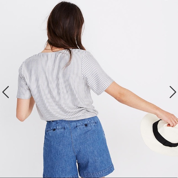 Madewell Novel Tie Front Top - Picture 3 of 7